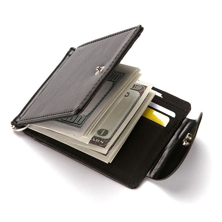 Herre Kunstlæder Creative Money Clip Wallet