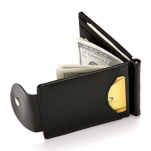 Herre Kunstlæder Creative Money Clip Wallet