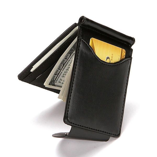 Herre Kunstlæder Creative Money Clip Wallet