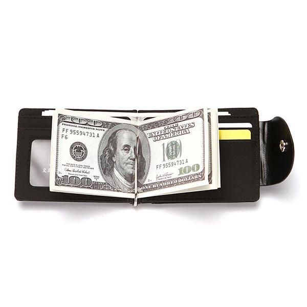 Herre Kunstlæder Creative Money Clip Wallet