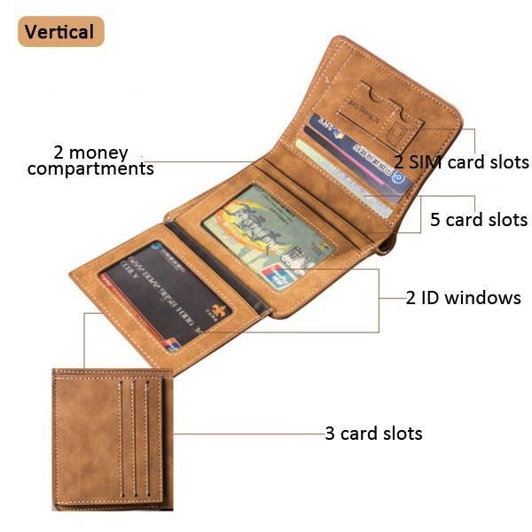 Herre Multi Card Slots Slim Wallet Kortholder