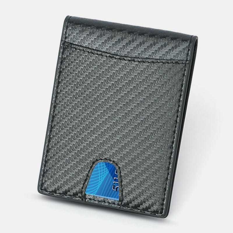 Herre Multifunktion Business Carbon Fiber Us Dollar Clip Card Handel Kort Multi-card Slots Tegnebog