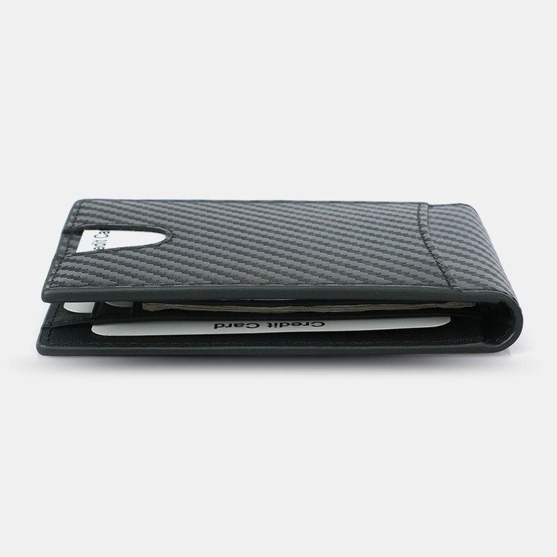 Herre Multifunktion Business Carbon Fiber Us Dollar Clip Card Handel Kort Multi-card Slots Tegnebog