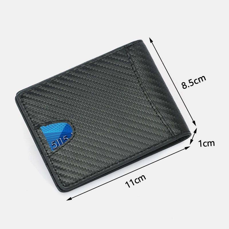 Herre Multifunktion Business Carbon Fiber Us Dollar Clip Card Handel Kort Multi-card Slots Tegnebog