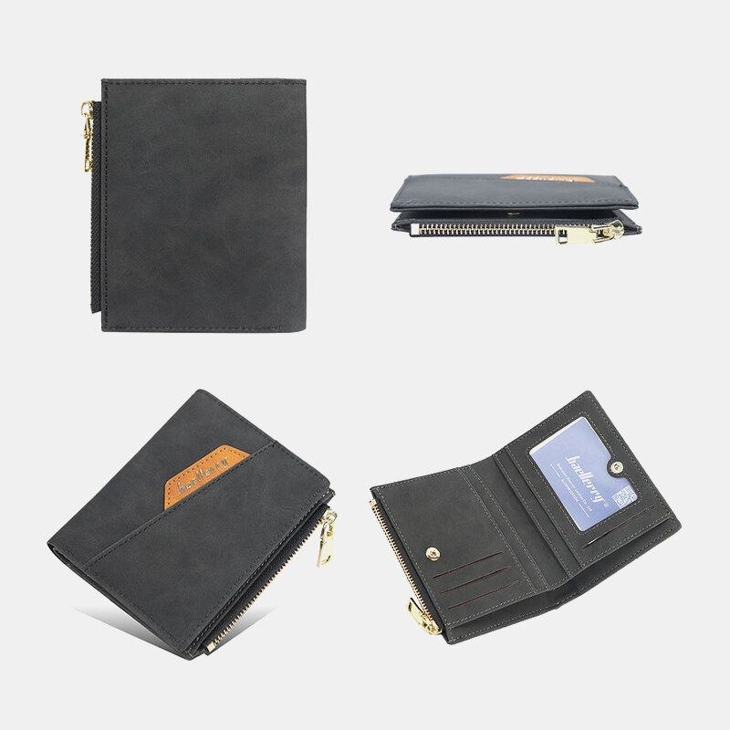 Herre Pu Læder Multi-card Slot Casual Tynd Penge Clip Card Holder Tegnebog