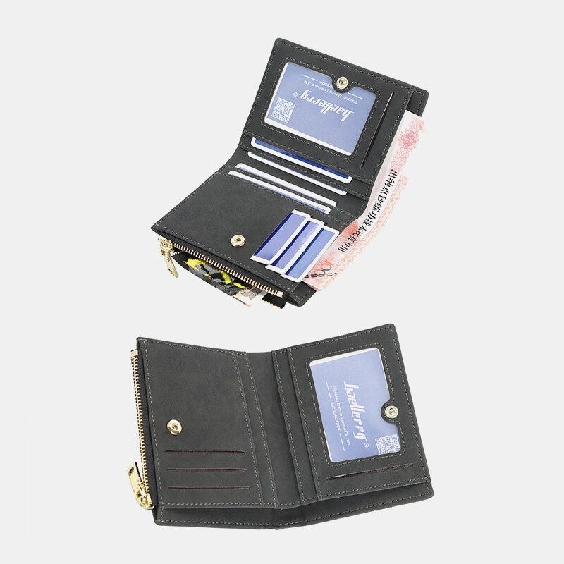 Herre Pu Læder Multi-card Slot Casual Tynd Penge Clip Card Holder Tegnebog