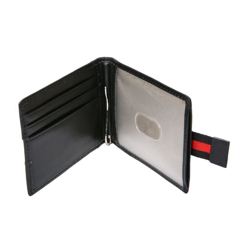 Herre Slanke Bifold-blokerende Tegnebøger Retro Casual Ægte Læder Kort Multi-card Slot Kortholder Pengeclips