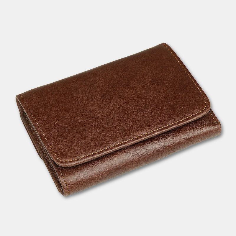 Herre Vintage Anti-magnetisk Kohud Pung Trifold Kort Multi-card Slots Kortetui Kørekort Tegnebog