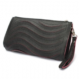 Pu-håndtaske Til Kvinder Wave Single Shoulder Cross Body Taske Håndledd Clutch Pung