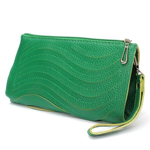 Pu-håndtaske Til Kvinder Wave Single Shoulder Cross Body Taske Håndledd Clutch Pung