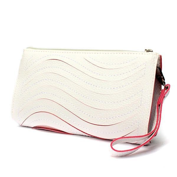 Pu-håndtaske Til Kvinder Wave Single Shoulder Cross Body Taske Håndledd Clutch Pung