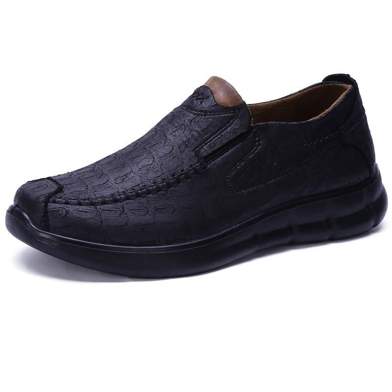 Behagelig Sål Til Mænd Casual Slip On Blød Microfiber Oxfords