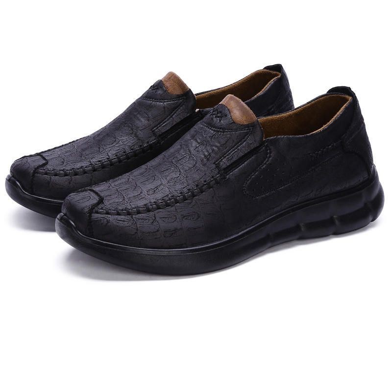 Behagelig Sål Til Mænd Casual Slip On Blød Microfiber Oxfords