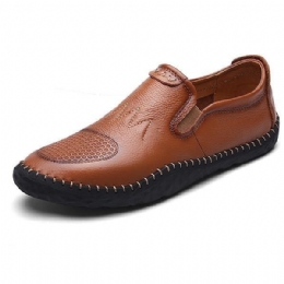 Casual Slip On Outdoor Mænd Oxfords Sko Læder