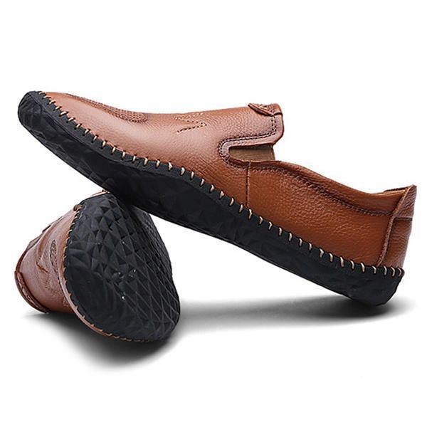 Casual Slip On Outdoor Mænd Oxfords Sko Læder