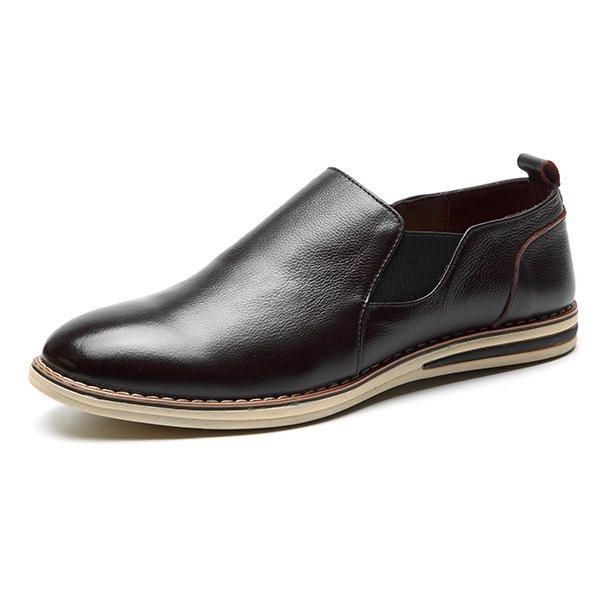 Herre Ægte Læder Casual Slip On Business Oxfords Sko