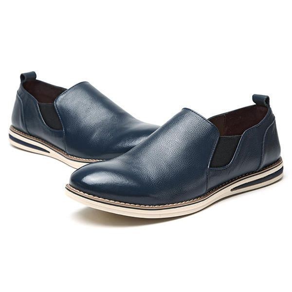 Herre Ægte Læder Casual Slip On Business Oxfords Sko