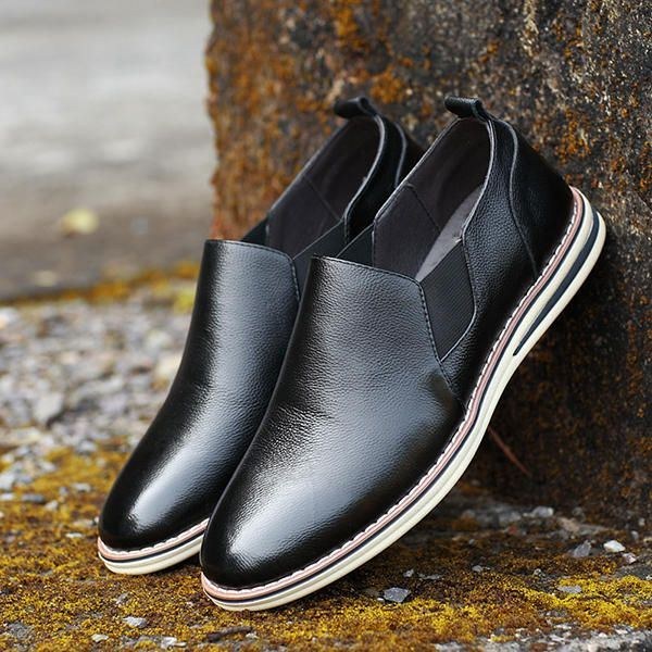 Herre Ægte Læder Casual Slip On Business Oxfords Sko