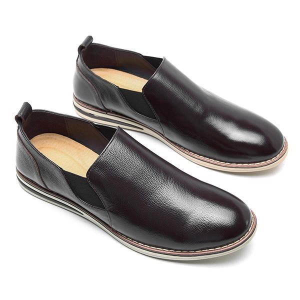 Herre Ægte Læder Casual Slip On Business Oxfords Sko