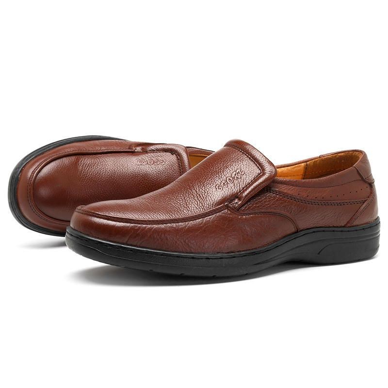 Herre Ægte Læder Komfortabel Slip On Oxfords