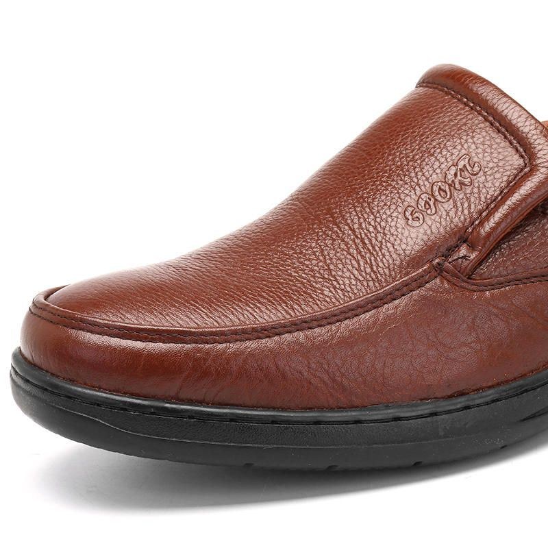 Herre Ægte Læder Komfortabel Slip On Oxfords