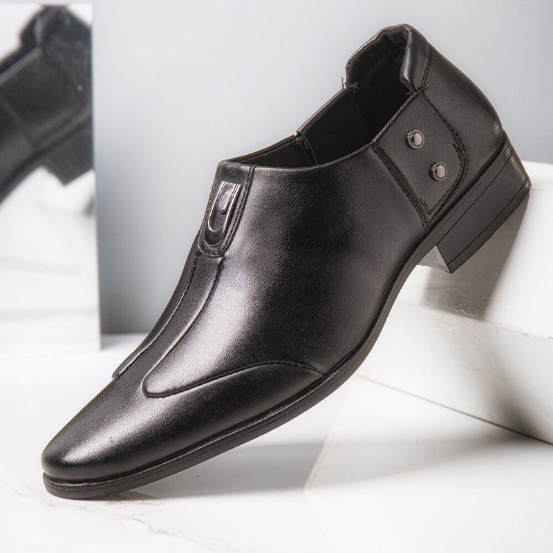 Herre Åndbart Spidst Hoved Komfortable Slip-on Business Dress Sko