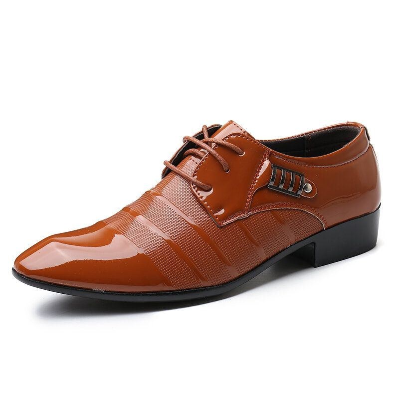 Herre Blødt Læder Business Dress Shoe Casual Oxfords