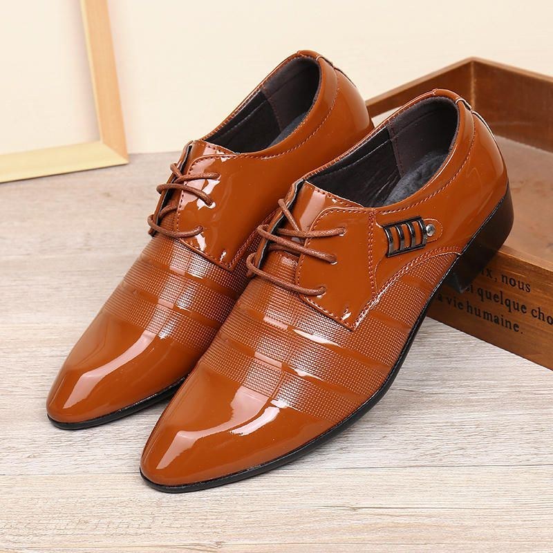 Herre Blødt Læder Business Dress Shoe Casual Oxfords