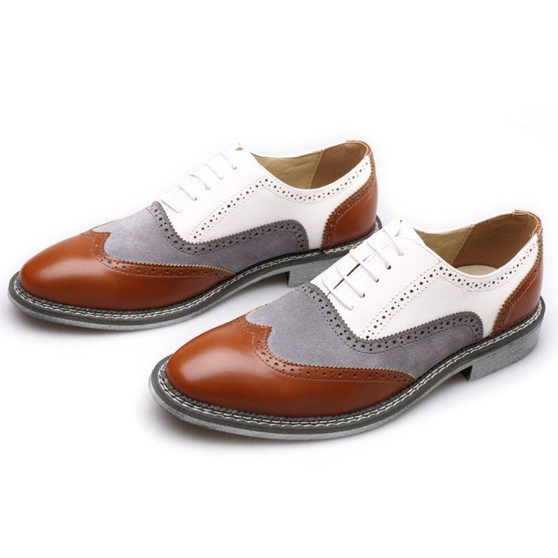 Herre Brogue Colorblock Oxfords Snørebånd Business Casual Formelle Sko