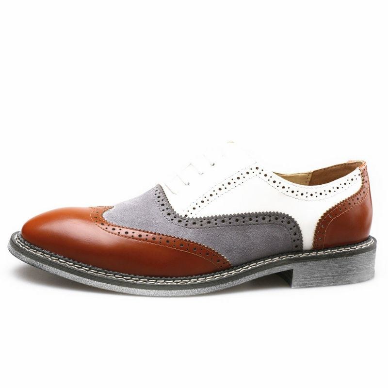 Herre Brogue Colorblock Oxfords Snørebånd Business Casual Formelle Sko