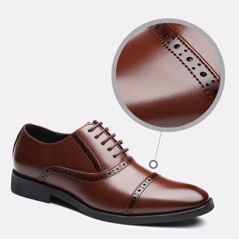 Herre Brogue Udskåret Casual Business Oxfords Dress Sko