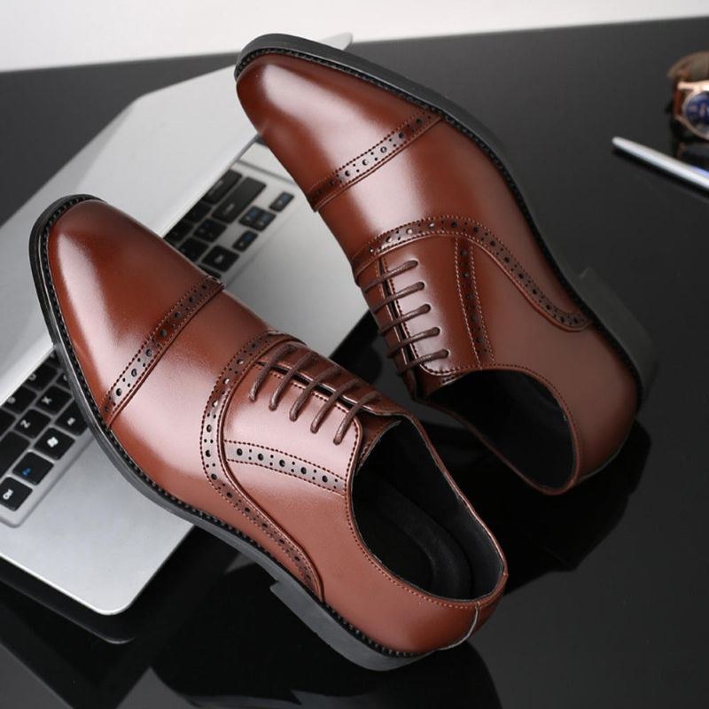 Herre Brogue Udskåret Casual Business Oxfords Dress Sko