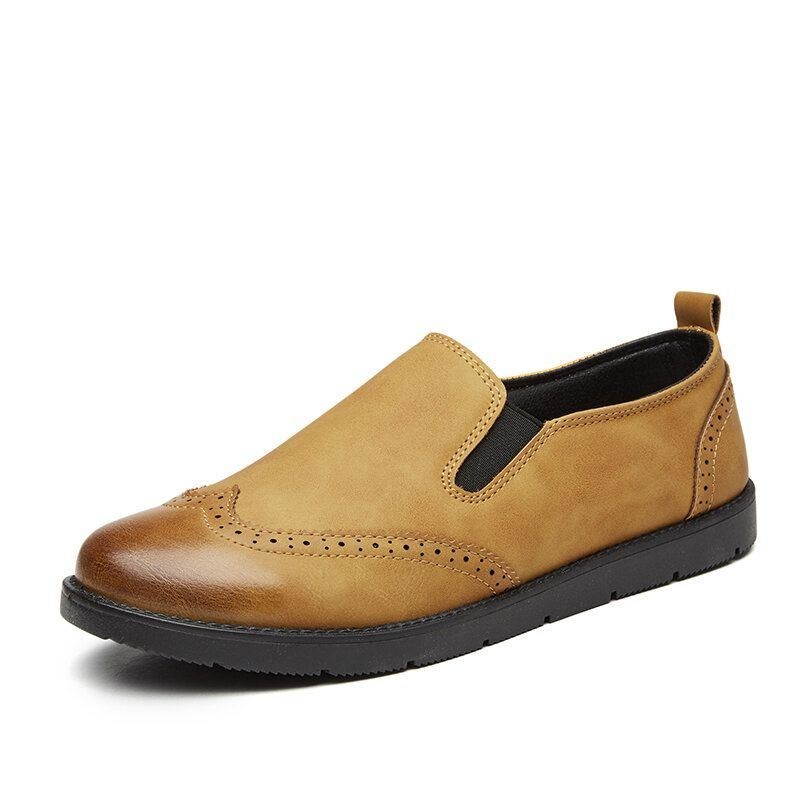 Herre Business Casual Loafers Chelsea Slip On Work Dress Håndsyede Sko