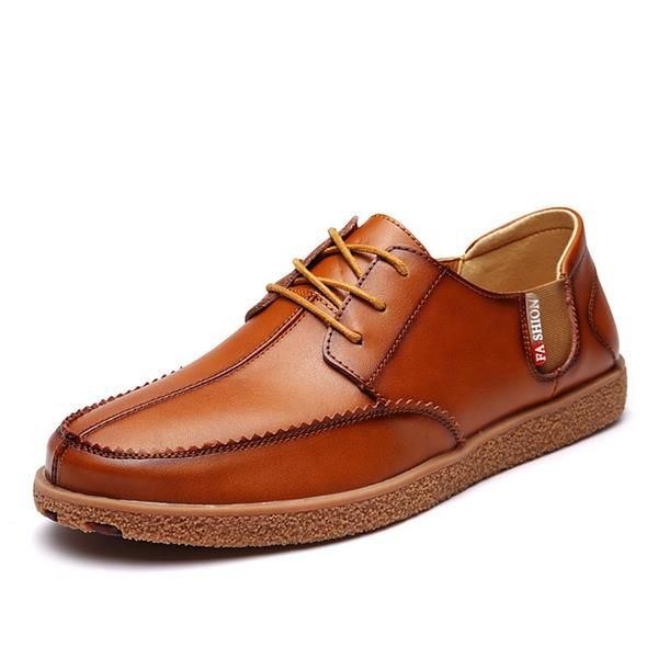 Herre Casual Ægte Læder Casual Slip On Business Oxfords