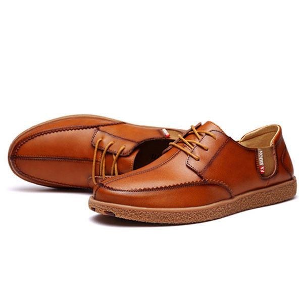 Herre Casual Ægte Læder Casual Slip On Business Oxfords