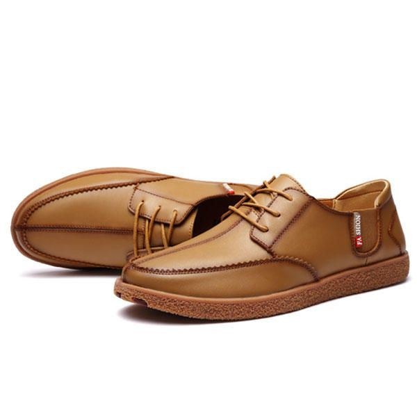 Herre Casual Ægte Læder Casual Slip On Business Oxfords