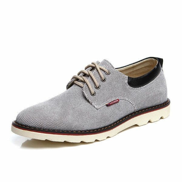 Herre Casual Åndbar Komfortabel Fashion Flat Lace Up Oxfords Sko