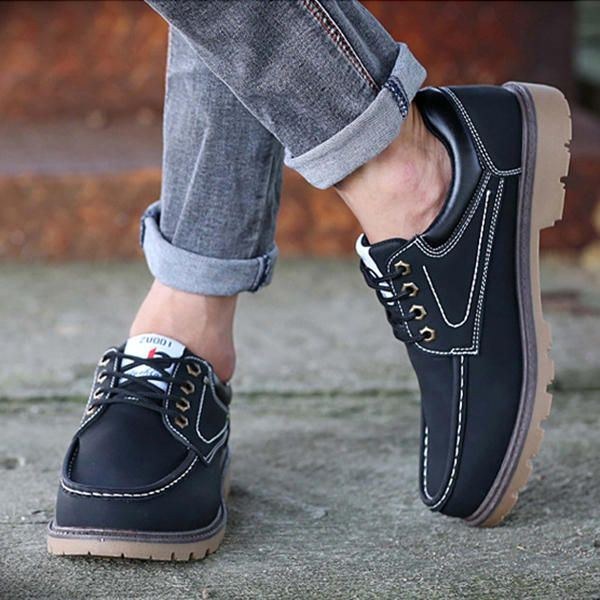 Herre Casual Business Blød Sål Lace Up Læder Oxfords