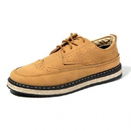 Herre Casual Retro Britisk Stil Læder Brogue Oxfords Sko