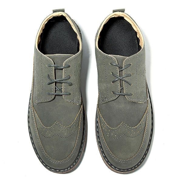 Herre Casual Retro Britisk Stil Læder Brogue Oxfords Sko