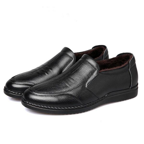 Herre Comfy Ægte Læder Slip On Oxfords