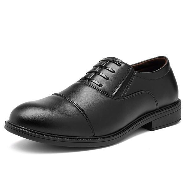 Herre Comfy Casual Business Elastisk Bånd Pu Læder Slip On Formelle Sko