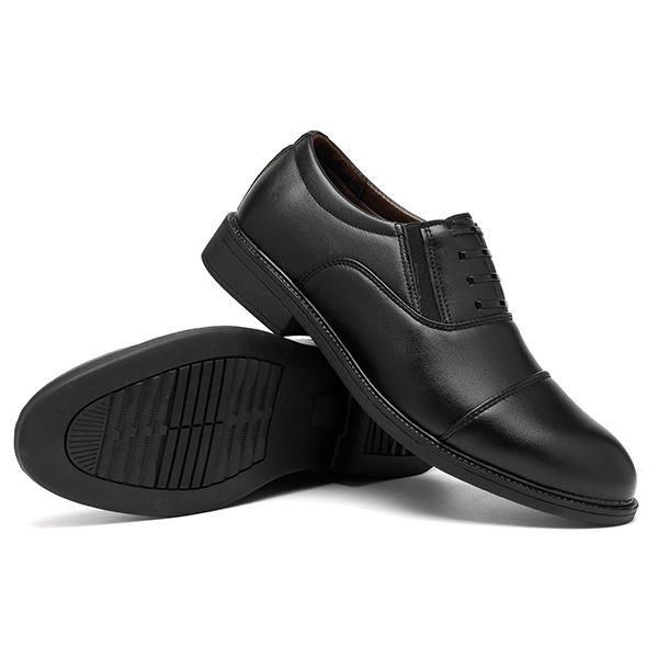 Herre Comfy Casual Business Elastisk Bånd Pu Læder Slip On Formelle Sko