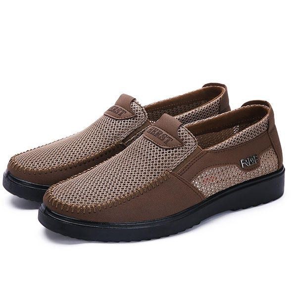 Herre Håndsyning Blød Sål Slip On Mesh Oxfords