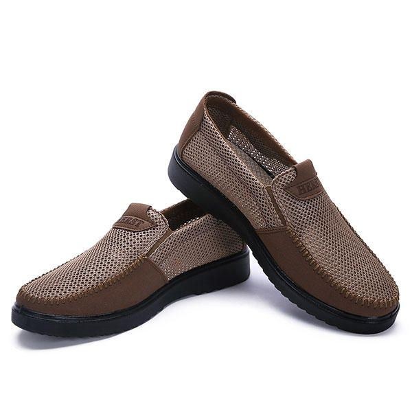 Herre Håndsyning Blød Sål Slip On Mesh Oxfords