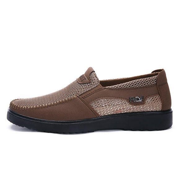 Herre Håndsyning Blød Sål Slip On Mesh Oxfords