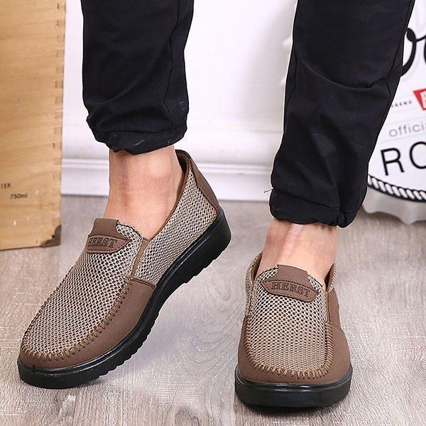 Herre Håndsyning Blød Sål Slip On Mesh Oxfords