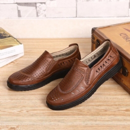 Herre Hollow Out Soft Sole Læder Oxfords