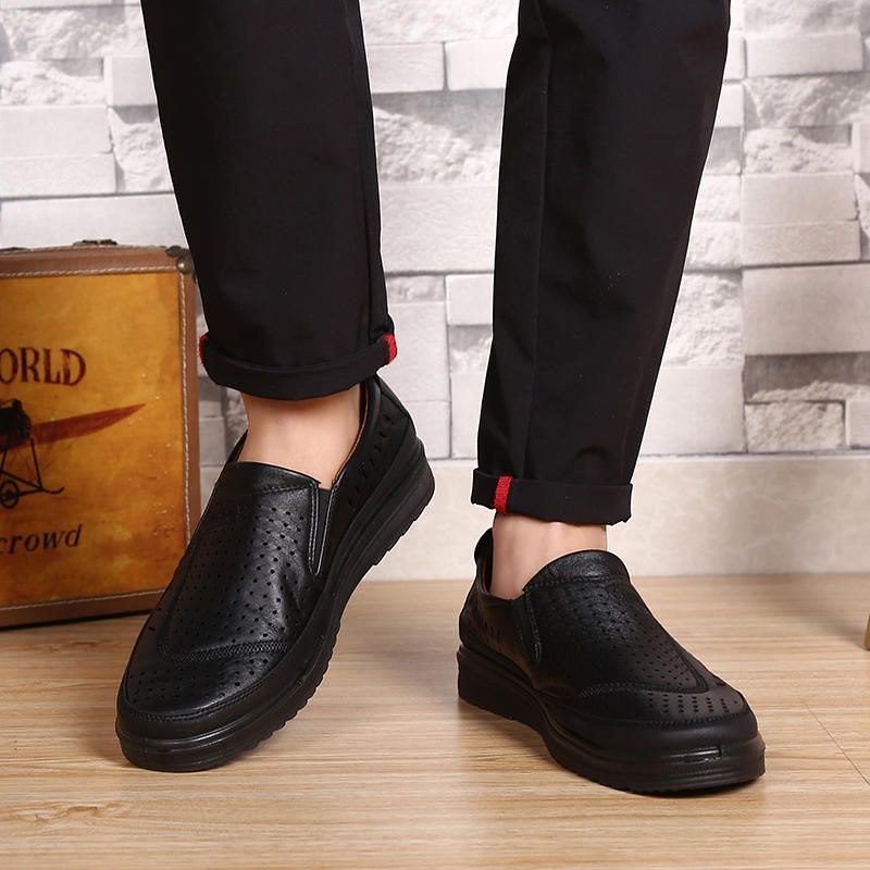 Herre Hollow Out Soft Sole Læder Oxfords