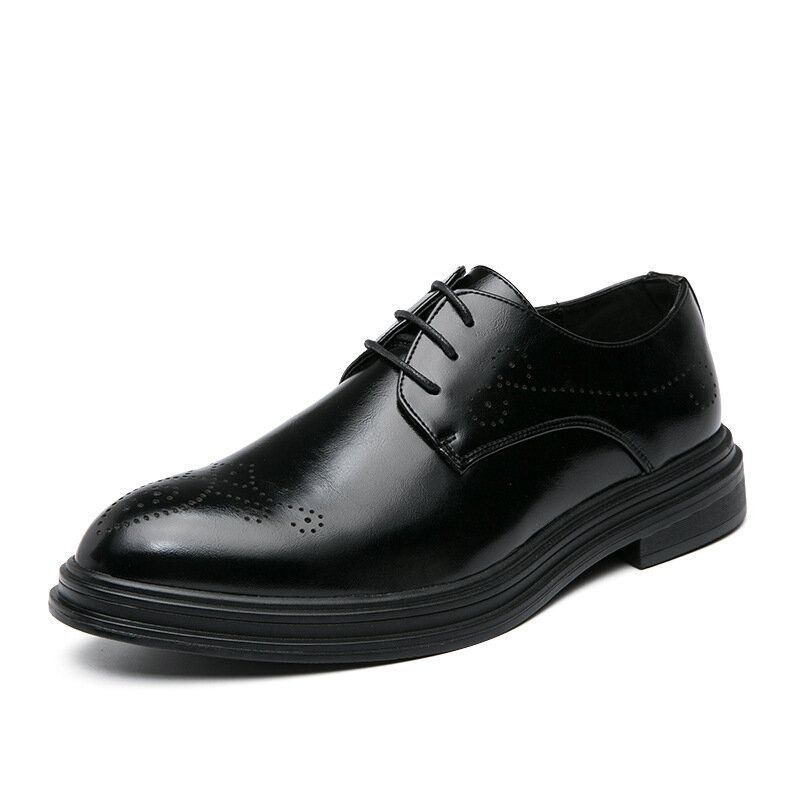 Herre Læder Åndbar Comfy Pointy Toe Vintage Oxford Casual Business Sko